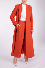Chic Orange Full Length Blazer and Trousers Suit DC2007