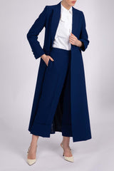 Chic Navy Blue  Full Length Blazer and Trousers Suit DC2007
