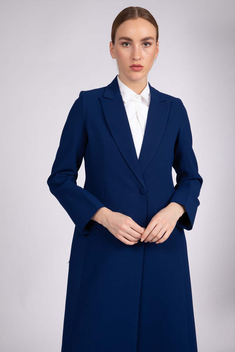 Chic Navy Blue  Full Length Blazer and Trousers Suit DC2007