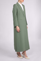 Chic Olive Green Full Length Blazer and Trousers Suit DC2007