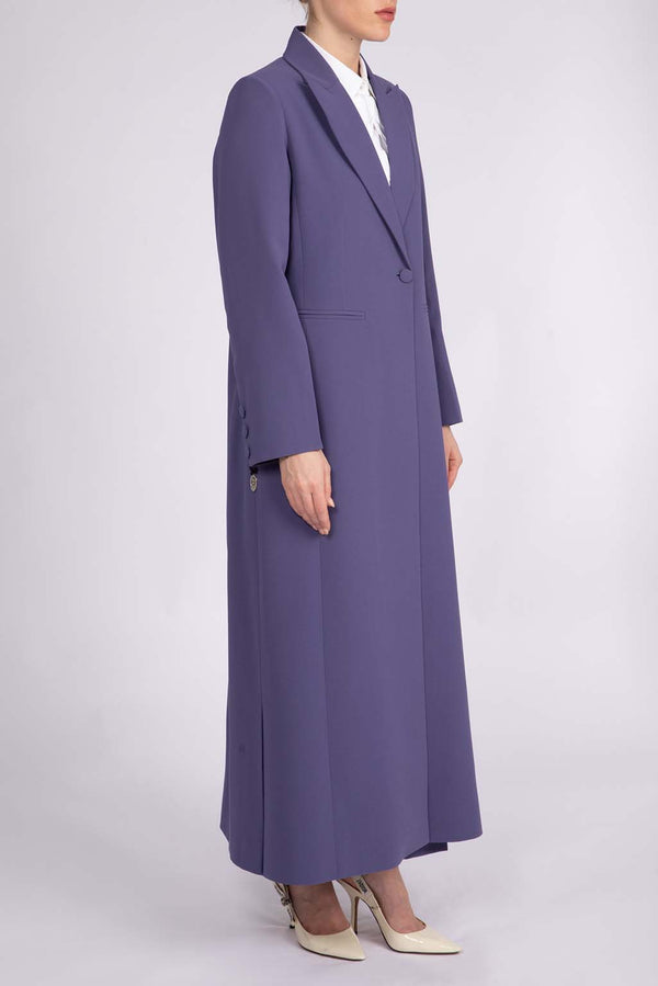 Chic purple full length blazer and trousers suit DC2007