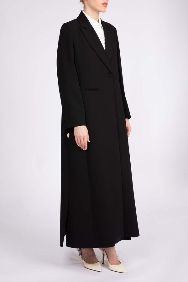 Chic black  full length blazer and trousers suit DC2007