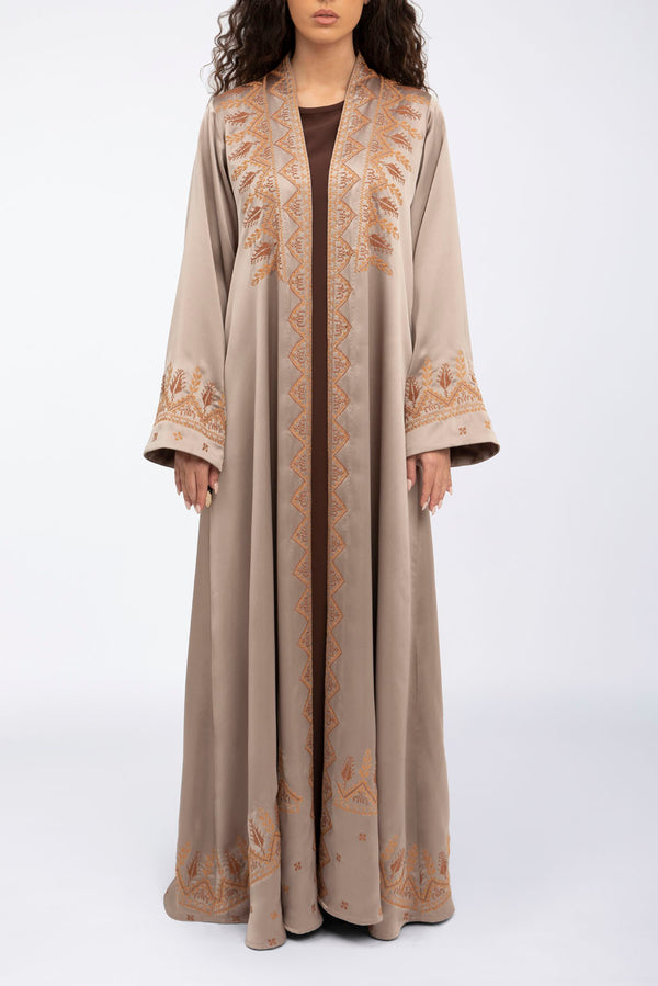 MCX2325 Exclusive, one piece, DMC threads adornment abaya