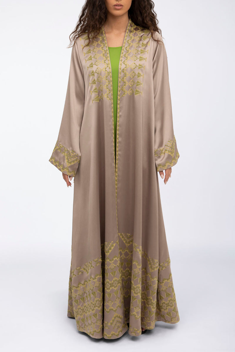 MCX2331 Silk Splendor: A Flare of Artistry abaya