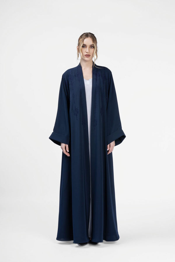 RMDJK2402-DB Azure Allure Blue Kimono Abaya
