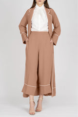 Chic and Sophisticated Travel Suit Camel Color FC1921