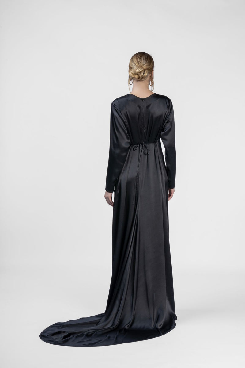 RMDHC2401 Swarovski Encrusted Organza  Haute Couture Abaya