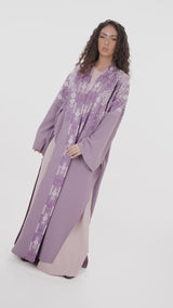 MCX2310 Lilac Silken Reverie Kimono Abaya