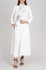 Chic white full length blazer and trousers suit DC2007